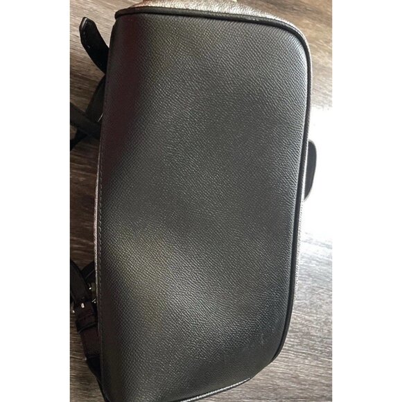 Michael Kors Mini Backpack MK Signature Women’s Leather Black Metallic Silver - Picture 7 of 16